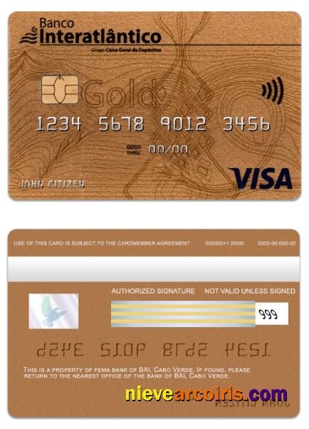 Cabo Verde Banco Interatiantico bank visa gold card